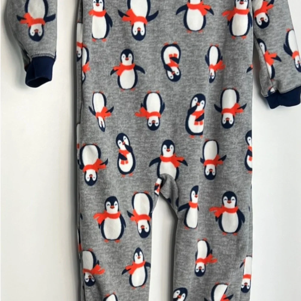 NWOT Toddler Boys Fleece Penguins Footed Pajama Just‎ One You Made by Carter's